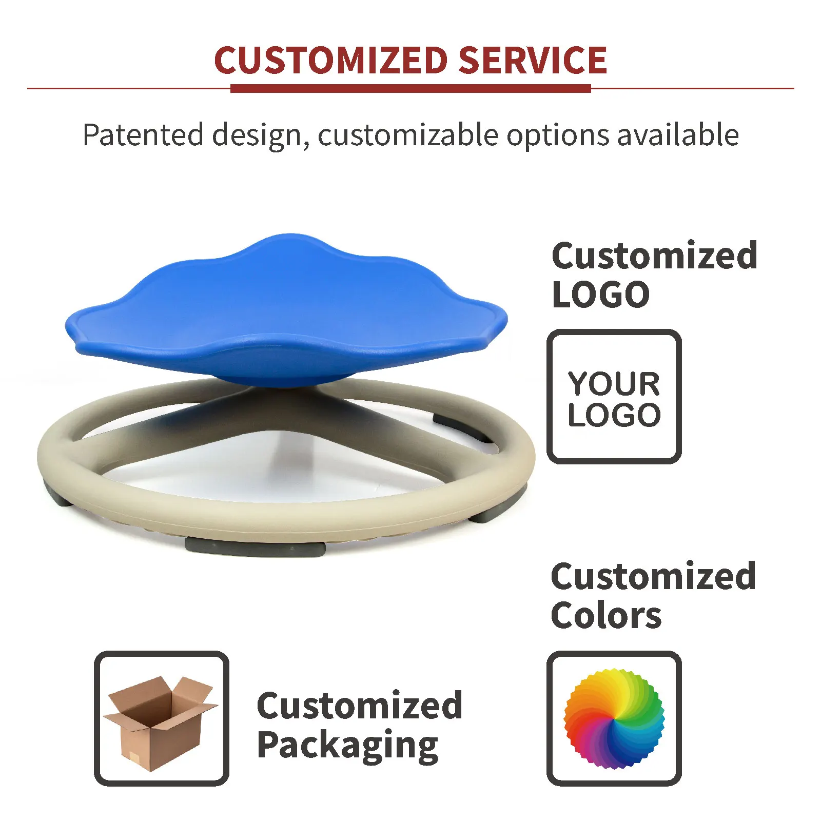 Swivel chair outdoor playground Children Sensory Training Equipment Body Coordination Sensory Spinning Chair for Kids