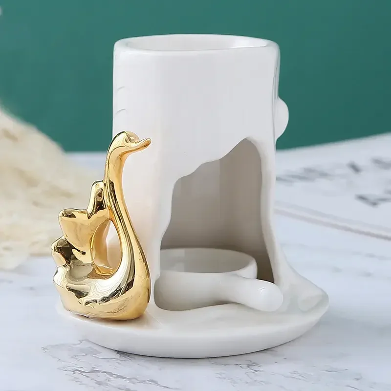 Ceramic Gold Animal Tea Light Candle Holder Essential Oils Warmer Aromatherapy Furnace Incensor Fragrance Oil Burner