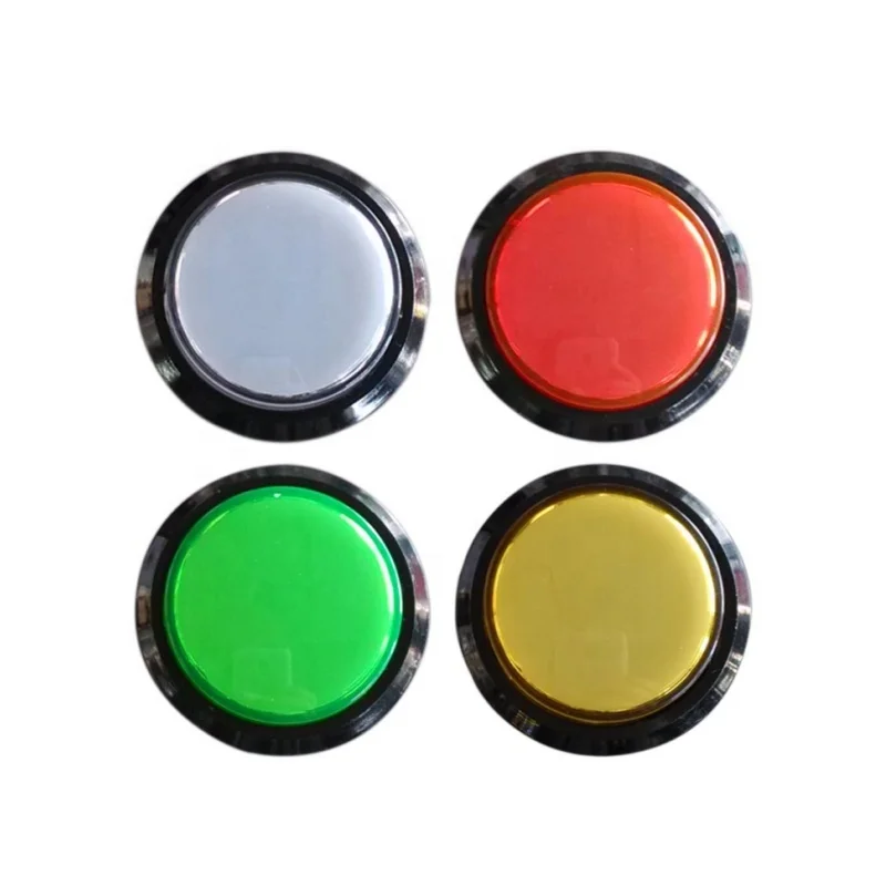 10 pcs 46mm Medium Round Push Button LED Illuminated with JP Microswitch Arcade Machine Game Consoles Parts
