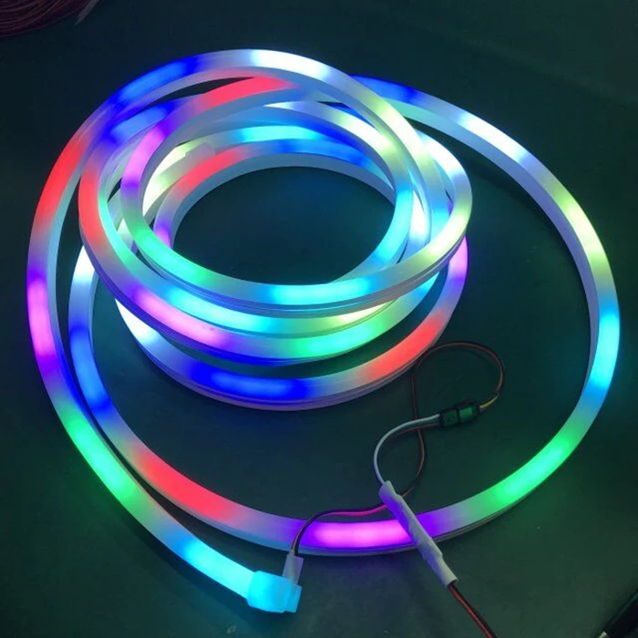 RGB неоновый светодиод SMD, оптовая продажа, умный наружный гибкий светодиодный неоновый свет с управлением через приложение