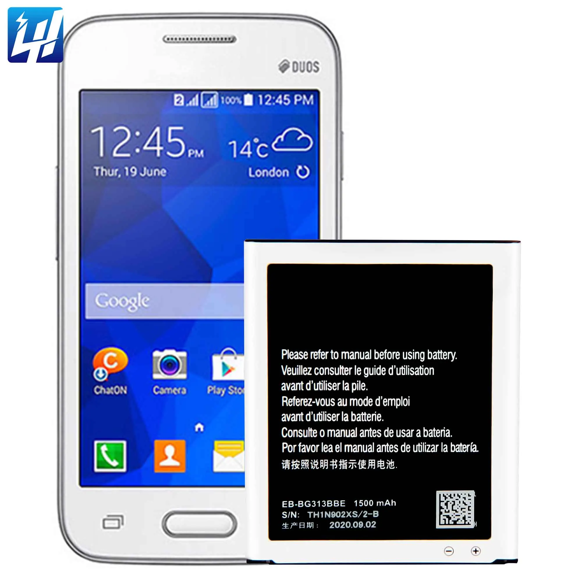 EB-BG313BBE 1500mAh G318 Ace 4 LTE G313 J1 mini prime 2016 V2 J106 Mobile phone battery for Samsung Galaxy V Plus