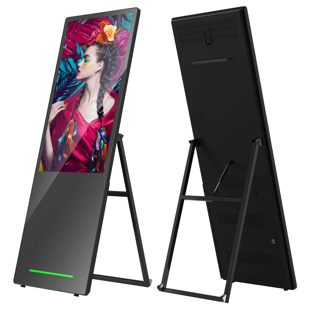 43 inch  Indoor Floor Standing Vertical Ultra Thin Movable Portable Android Digital Signage LCD advertising machine