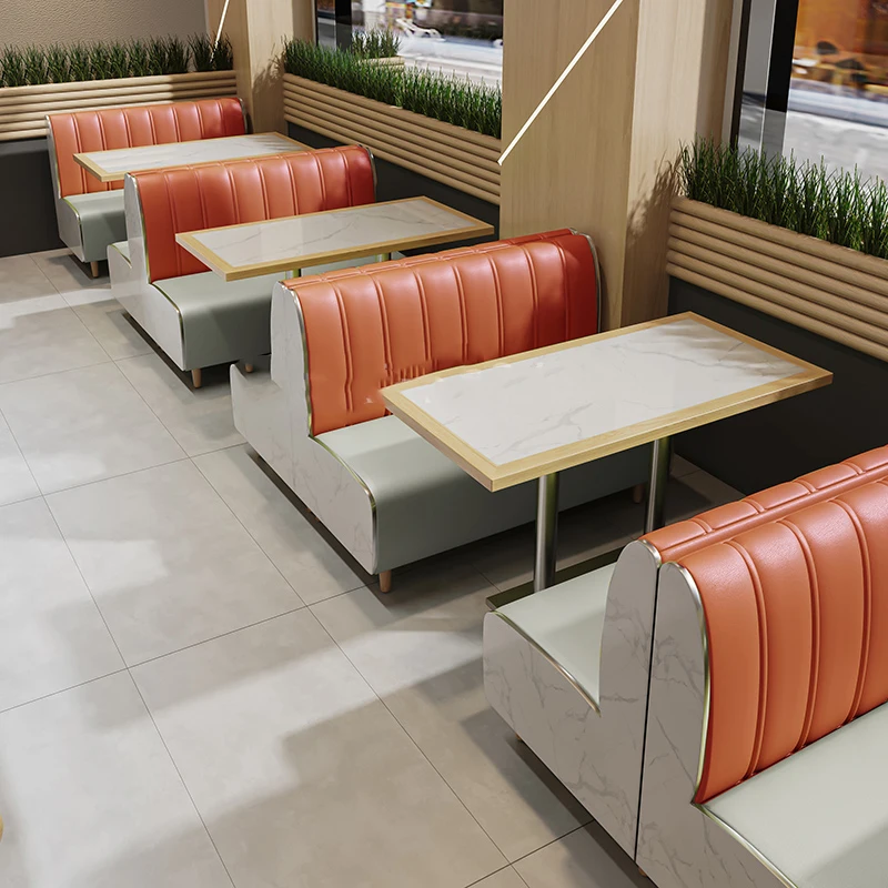 Pizza Shop Fast Food Restaurant Cafe Shop Seating Furniture Leather Sofa Booths For Restaurant Modern