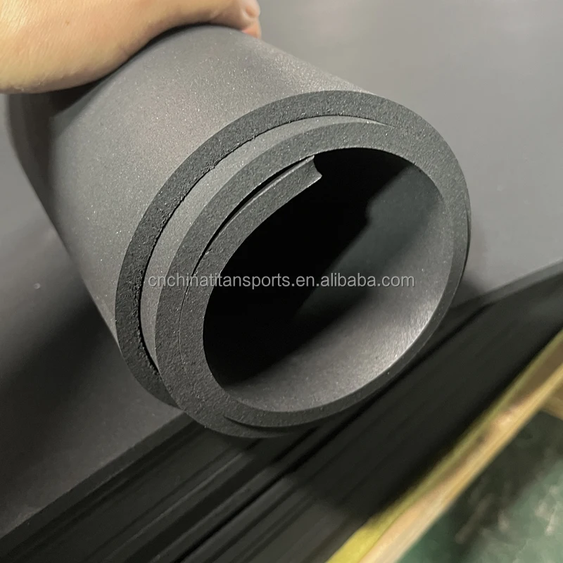 15mm thickness Black with white fleck Rubber GYM Flooring tiles mat