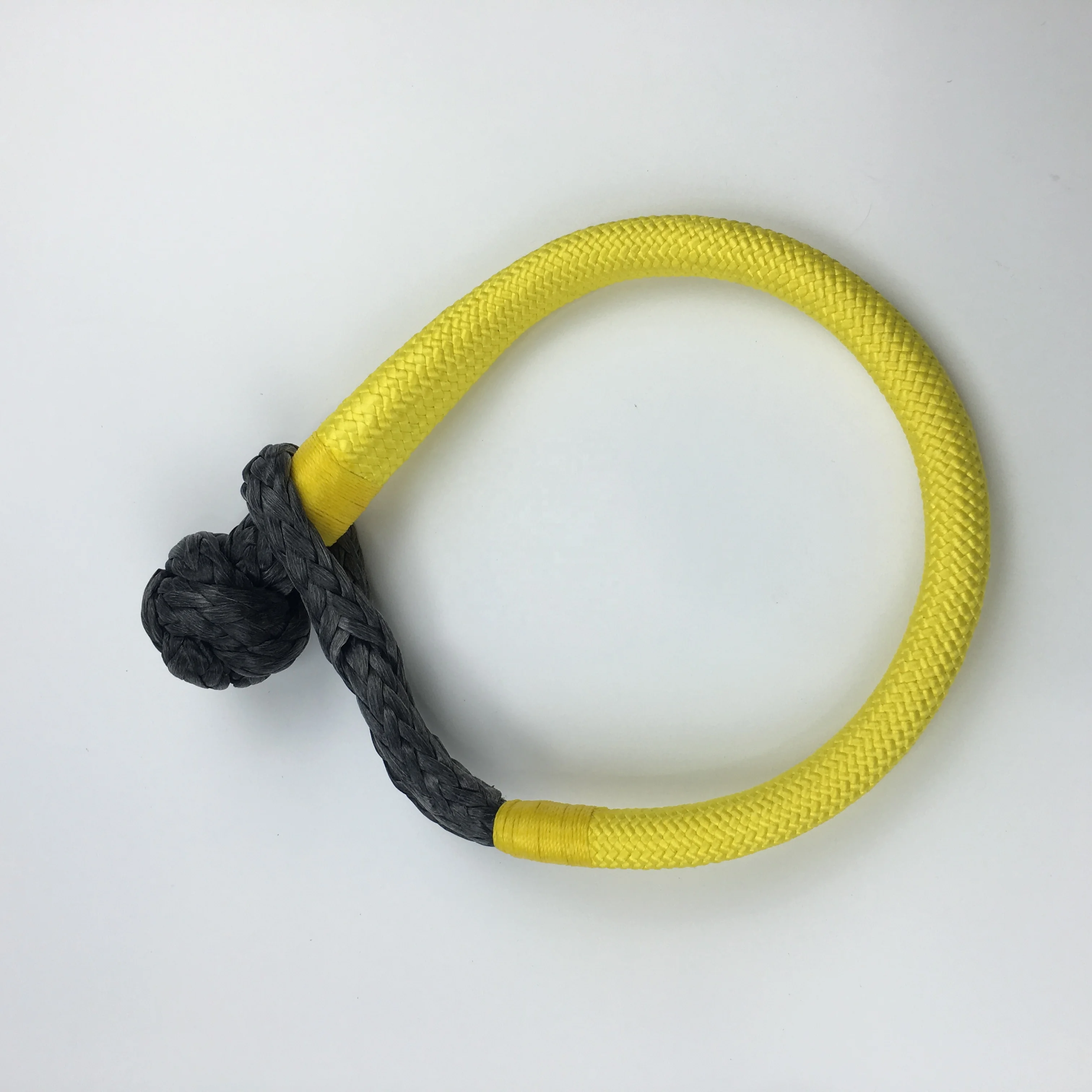 double braided Uhmwpe Towing Soft 14t Strong Strength Shackle For Recovery Winch Rope