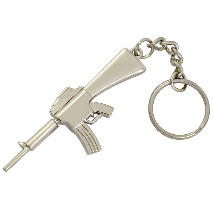 Custom Zinc Alloy Metal Mini Gun Game Toys Keychain