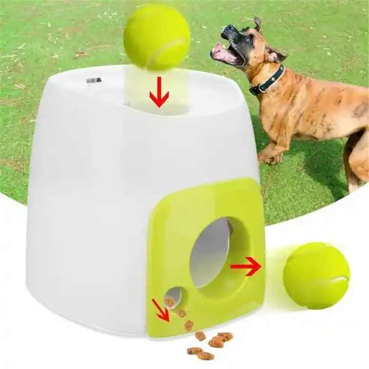 Hot Selling Interactive Dog Pet Toys Balls Throwing Launcher Pet Ball Launcher Thrower With Treat Dispenser - 3 Tennis Balls