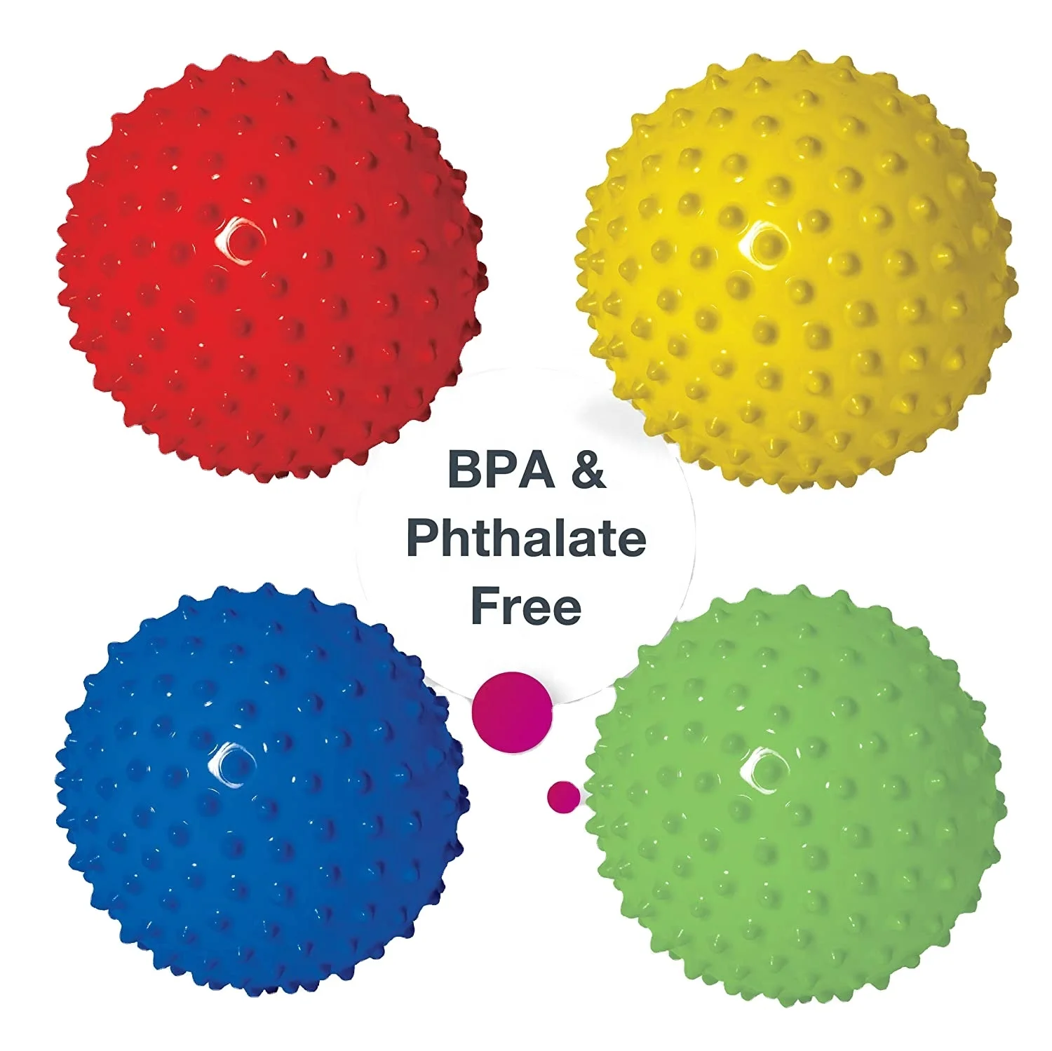 Wholesale Custom Large Knobby Ball for Kids Inflatable PVC Colorful Pattern Soft Tactile Toss Roll Small Rubber Plastic Balls