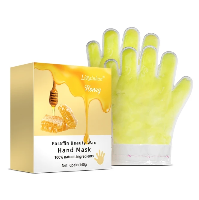 OEM Custom Lemon Paraffin Wax Hand Mask Anti Aging Beauty Peeling Skin Care Paraffin Wax Glove