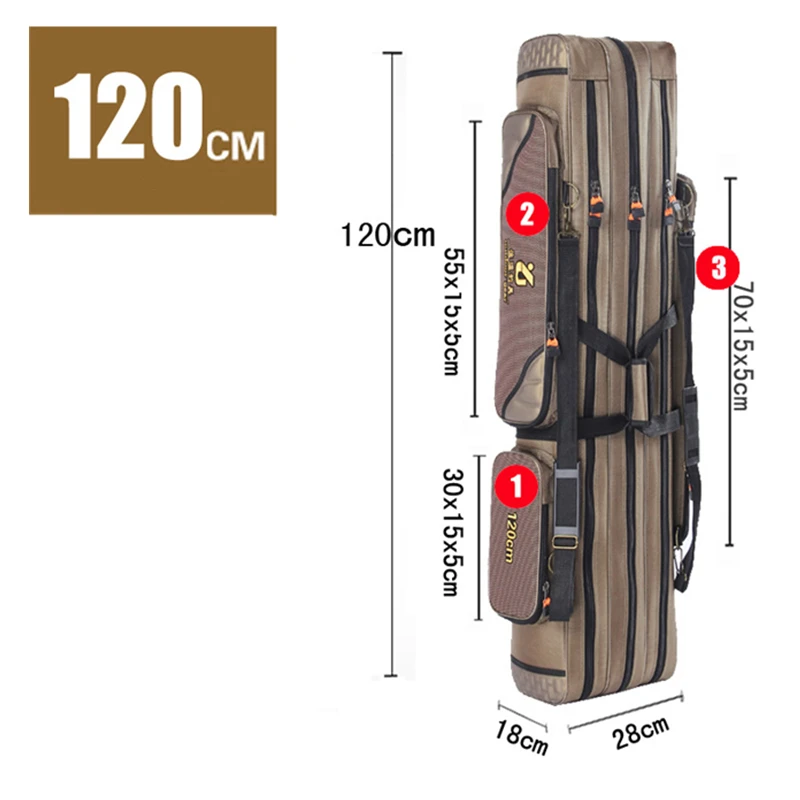 3 слоя Рыболовная Сумка большой емкости портативный рыбы полюс Инструменты сумка для хранения снасти приспособления сумки через плечо Сумки из натуральной кожи Спорт на открытом воздухе