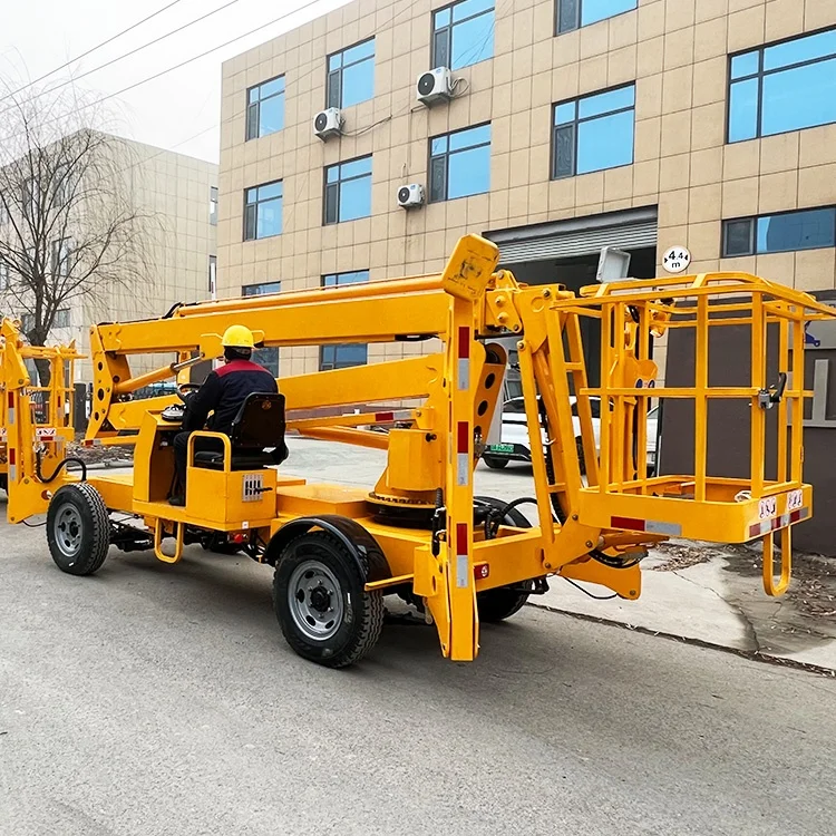 High Practicability Crankshaft Lift Street Lamp Maintenance Lifting Ladder Aerial Work Vehicle 360 Rotating Lifting Platform