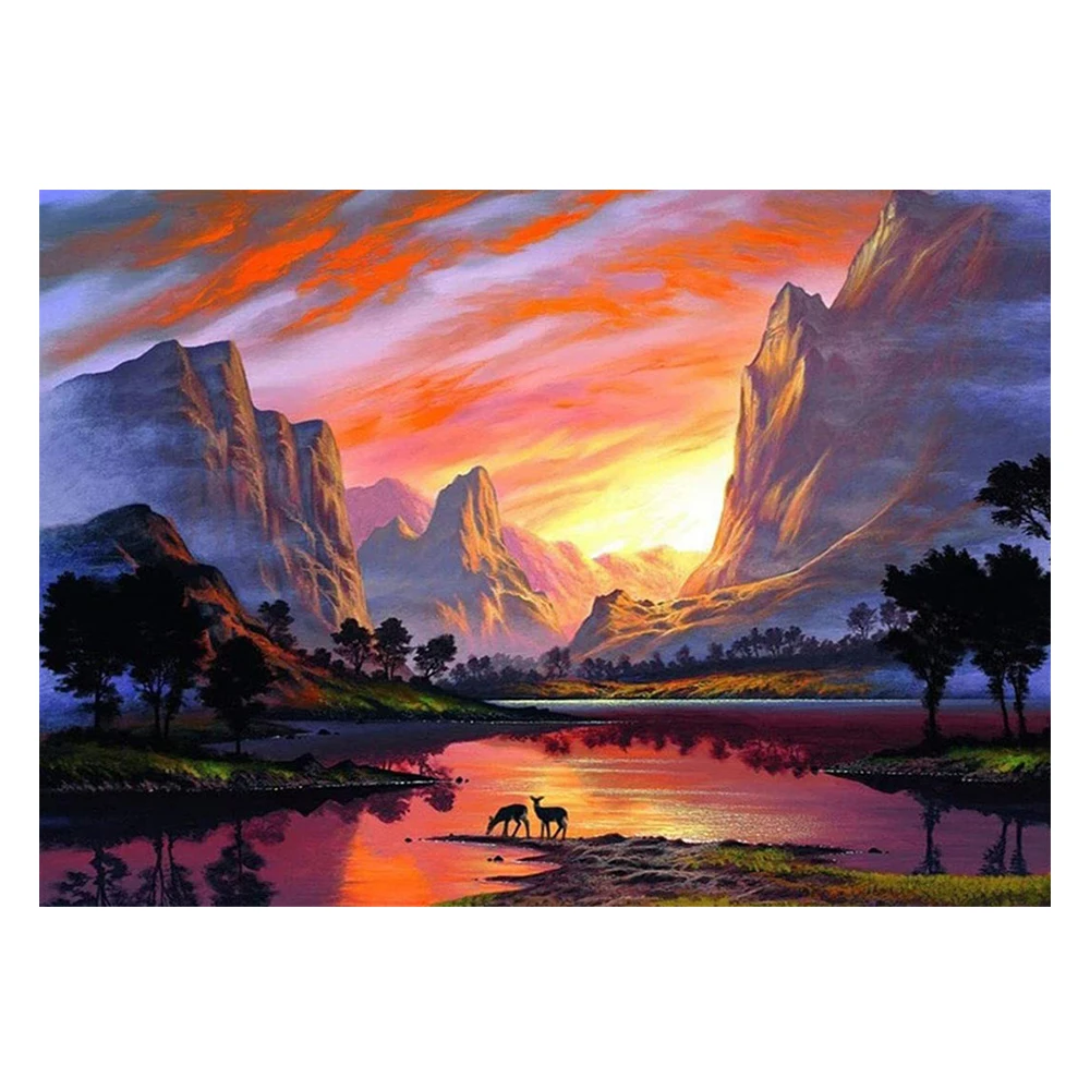 Great Service 5D High Quality Landscapes Painting Diamond Kids Girl White Peacock Art Tweezers Accessories Dot Diamond Painting