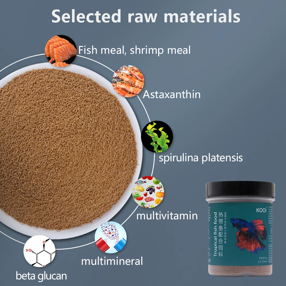  Золотые рыбки карп гуппиры betta koi Discus маленькие и средние рыбы тропическая корма аквариум декоративная еда для