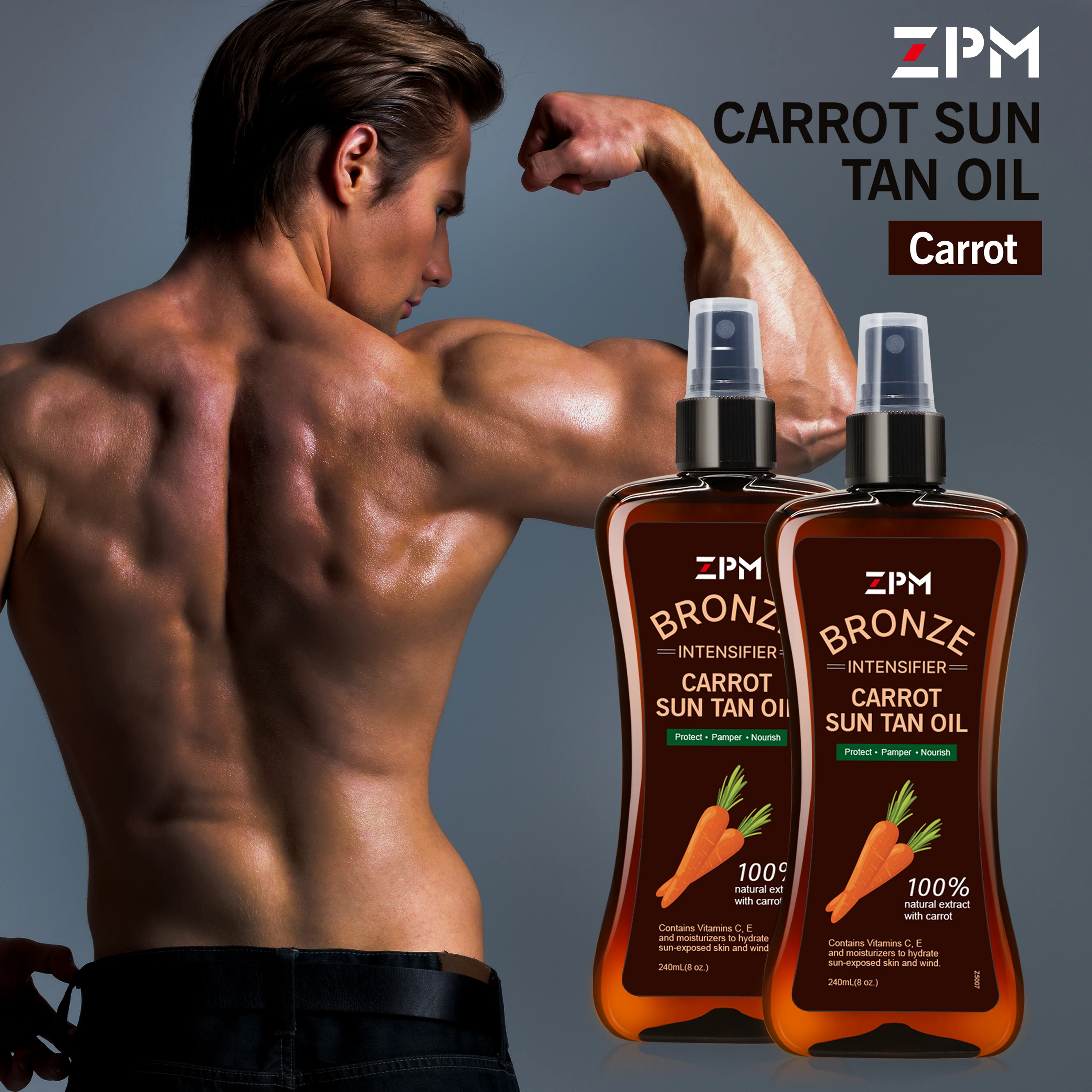 Собственная марка 100% натуральное быстросохнущее масло для загара на открытом воздухе