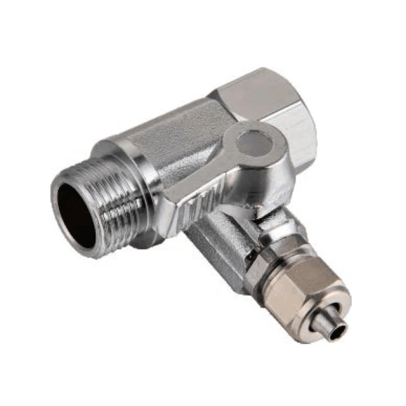 Household water filter water inlet three-way metal ball valve 1/4 kitchen water valve factory