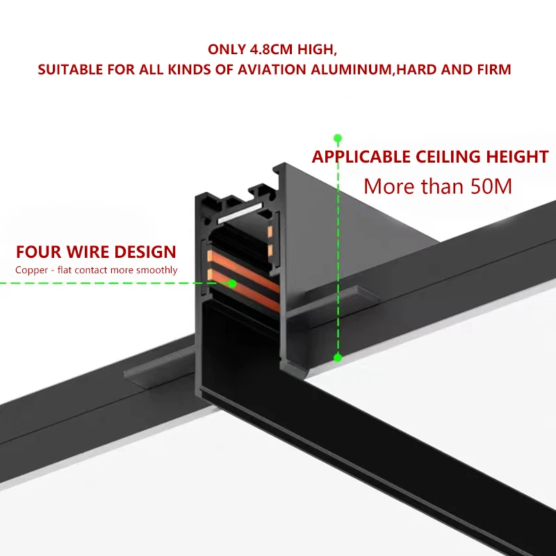 High quality LED adjustable cob grille spot LED adjustable spotlight magnetic rail lighting system