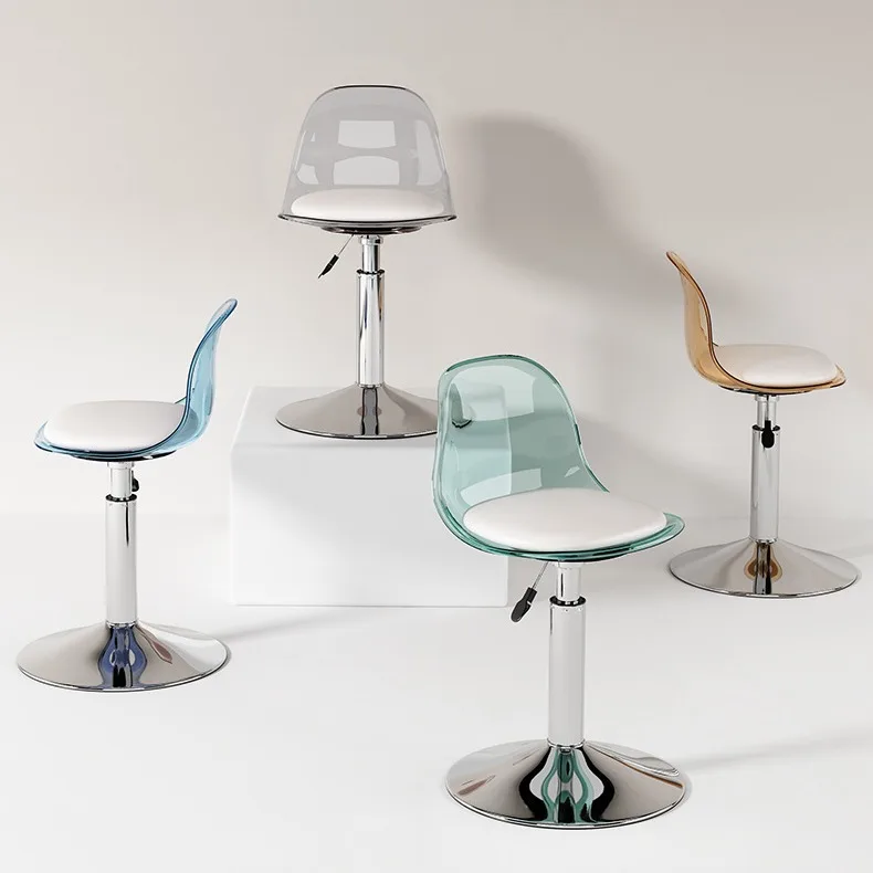 Acrylic front desk transparent bar stool Bar chair home lift stool