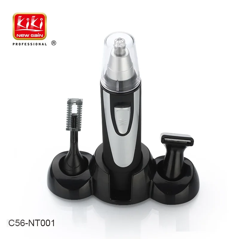 Electronic 3 in 1 Ear Nose Hair Trimmer set Customized stainless steel Sidebrun Trimmer Nose Hair Trimmer For Men Dry battery