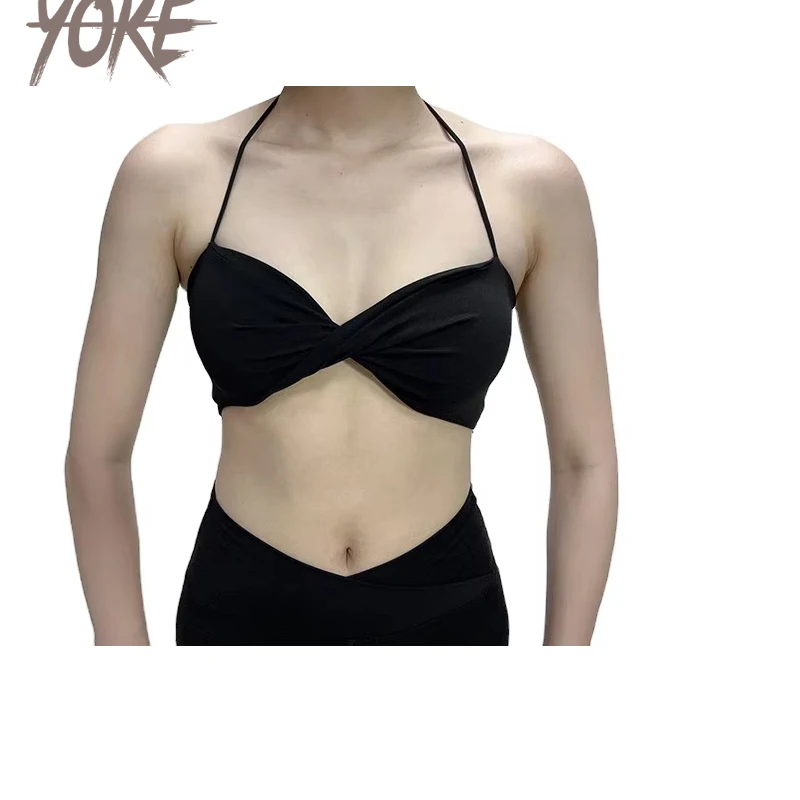 YOKE Bestseller  Women Comfortable  Quick  Dry Running Nude Feelings Yoga Sports Halter Bra Strap Fitness Exercise Bra
