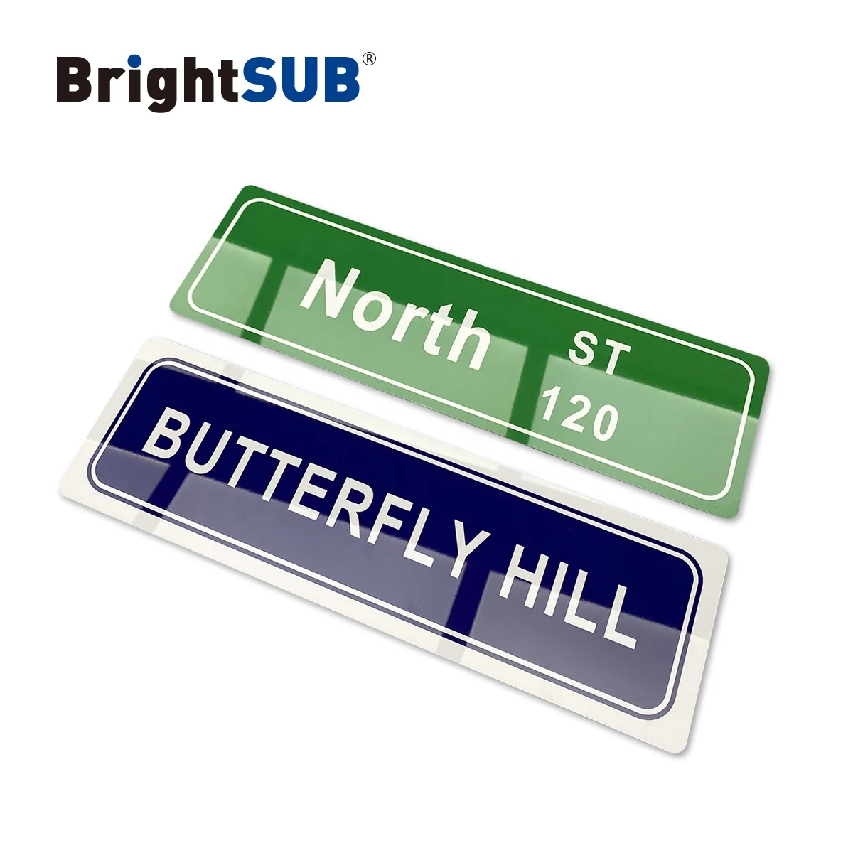 LS-CS001 Sublimation Aluminum Street signs gloss white Sublimation metal road signs photo printing blanks coated metal sheets