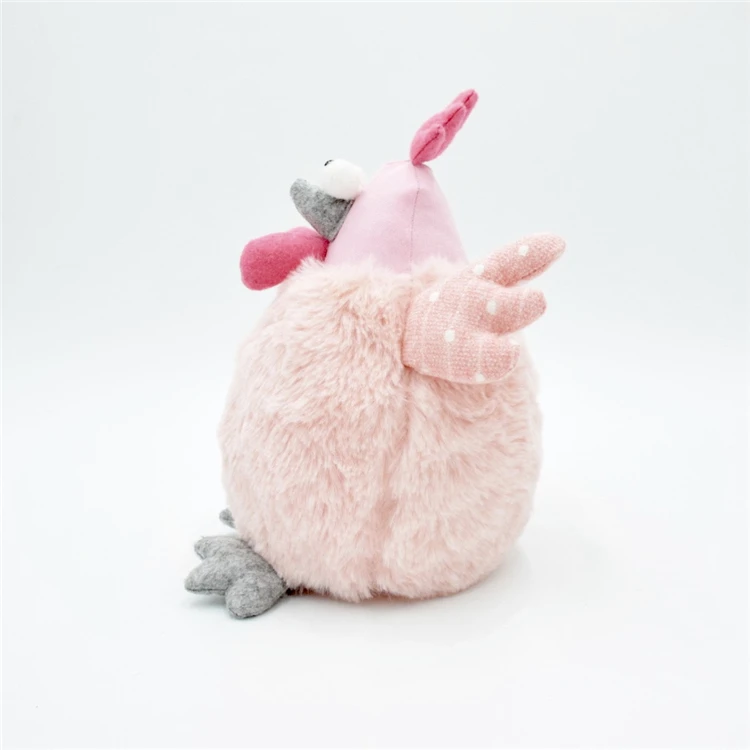 Handmade Cute Rooster Plush Decorations White Chicken Cock Chanticleer Stuffed Home Farmhouse Ornaments Supplies