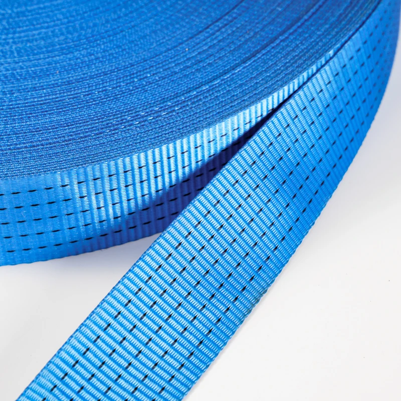 Factory Wholesale Custom 100% High Tenacity Industrial Polyester Yarn Flat Webbing Belt  for Webbing  Sling