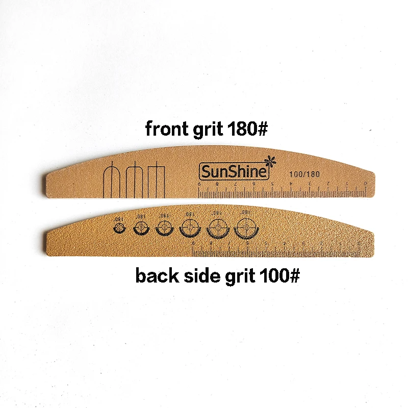 Wholesale Professional Custom Double-Sided Nail Files 100 180 Grit Emery Board Manicure Pedicure Art Tools Nail File With Logo