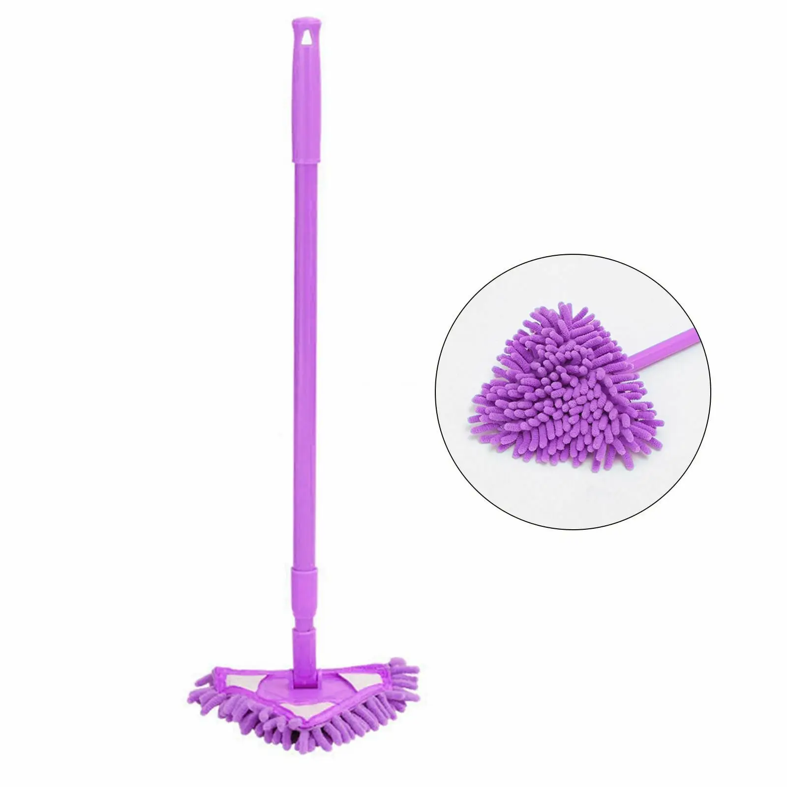 180 Degree Rotatable Mini Triangle Mops Telescopic Wall and Ceiling Mops Car Window Cleaner Wiper Cleaning Kitchen and Bathroom