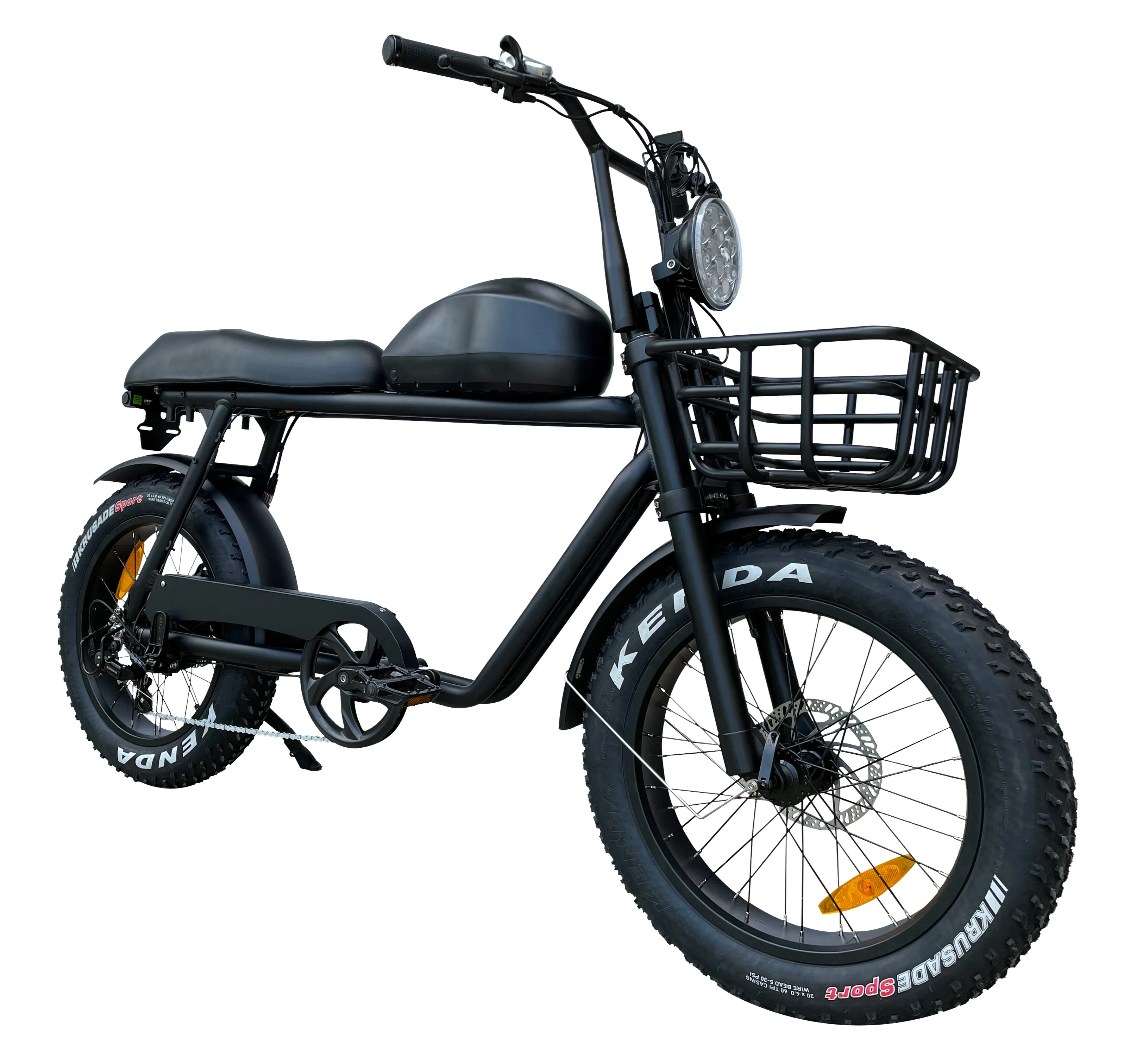 Bafang 1000W 52V Electric Bike High-Speed Dolphin Battery Long Range Robust Fat Tire Ebike with Aluminum Frame Surf Rack Basket