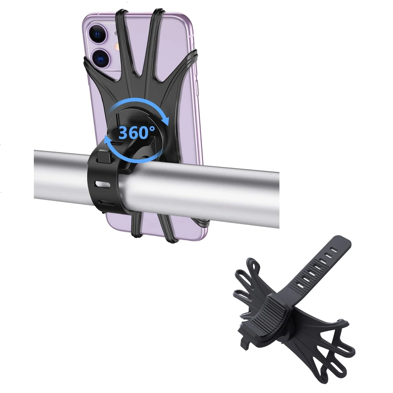 New Design Morden Style Custom Fashion Cord Protector Case Cover Cell Car Mobile Bike Silicone Phone Holder