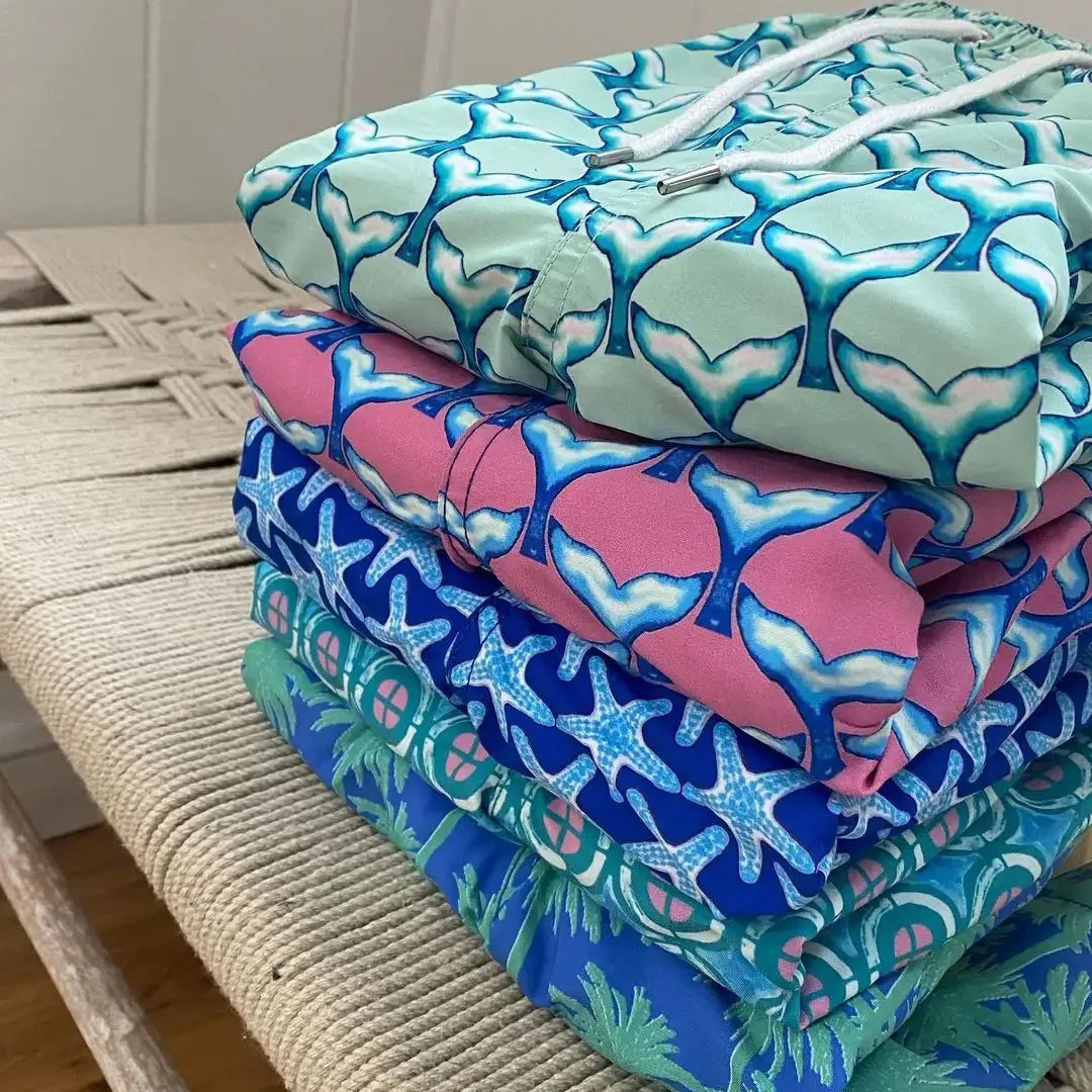 Custom logo wholesale high quality breathable soft Beach Shorts Swim Trunks Quick Dry for men