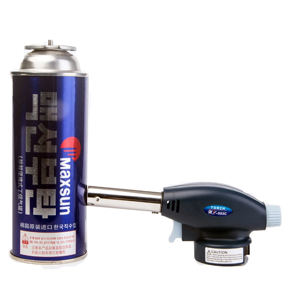 Auto Ignition Outdoor Camping White Mini Micro Butane Gas automatic Torch Lighter WS-503C