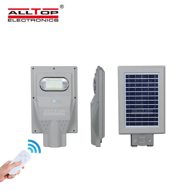 ALLTOP High Lumen Ip65 Waterproof Parking Lot SMD 30w 60w 90w 120w 150w Dimmable All In One Solar LED Street Light