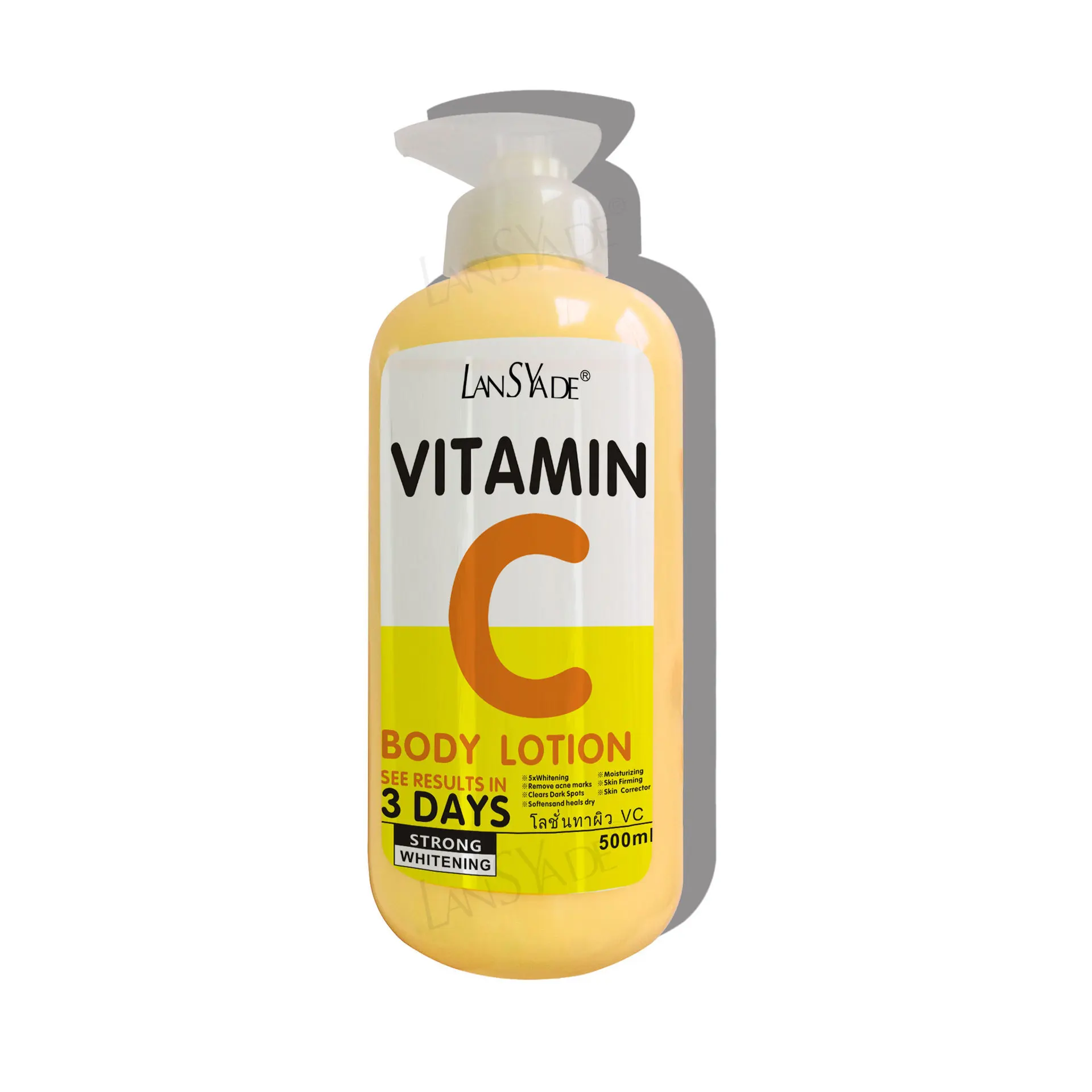 Wholesale OEM AHA fruit acid VC body milk VE beauty skin brightening body milk 500ml moisturizing milk   whitening body lotion