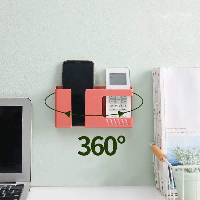 Multifunctional Wall-mounted Storage Box Punch-free Mobile Phone Remote Control Storage Rack Bathroom Wall Debris Storage Rack