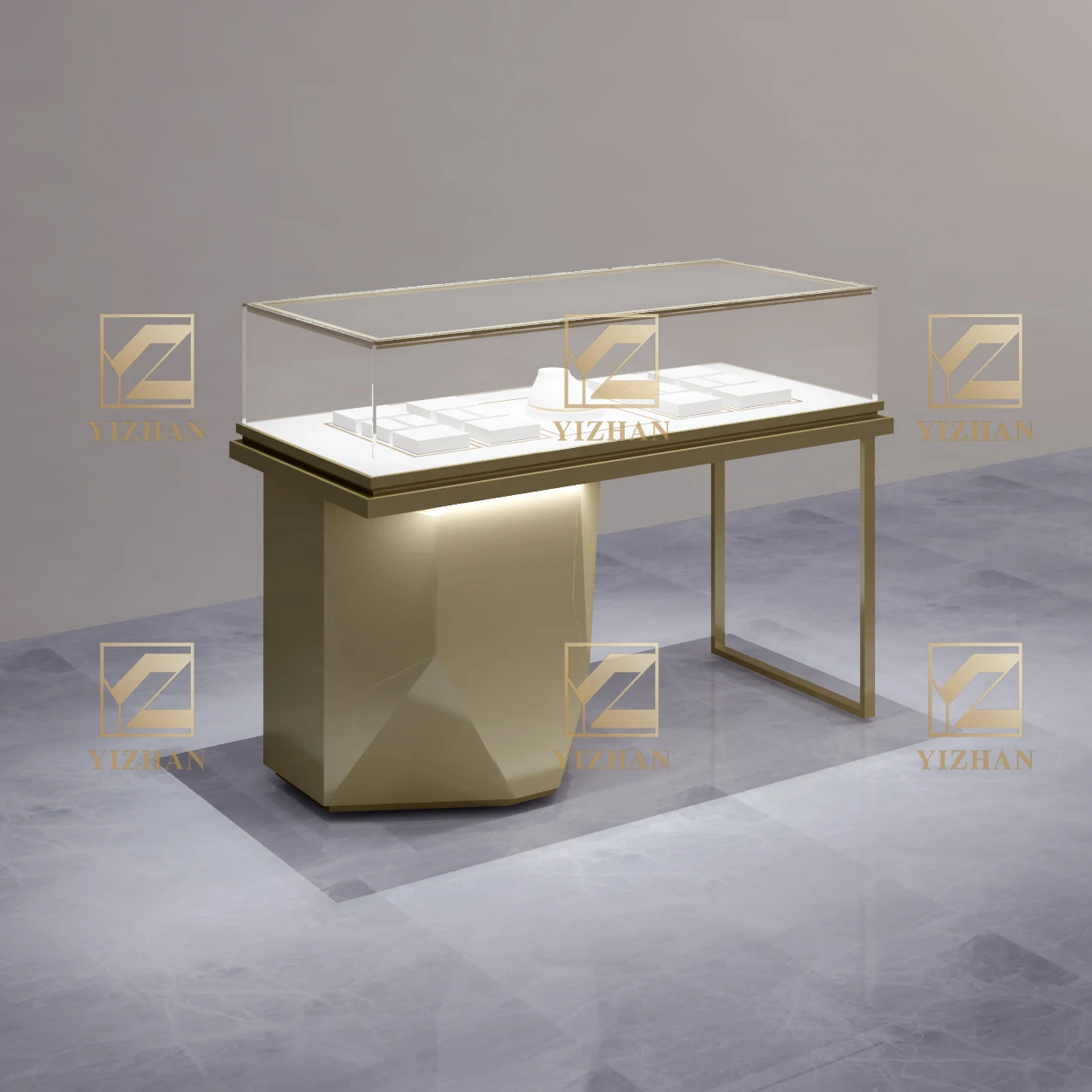 Современные Роскошные Ювелирные витрины на заказ металлические и MDF витринные полки для магазинов торговых центров со светодиодным освещением