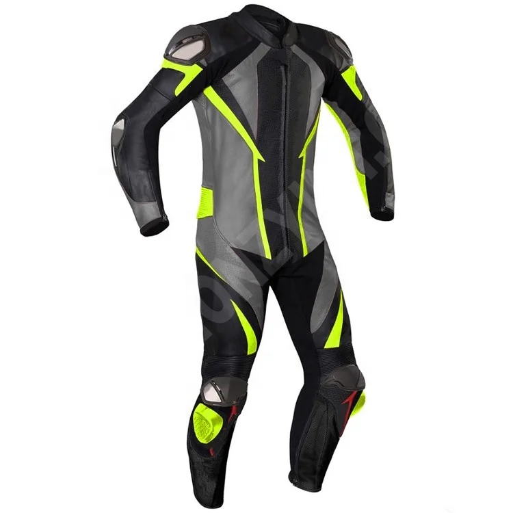 Lionzy International Hot Sale Cowhide Leather 2 Piece Custom Motorcycle Racing Suit with CE Protection and Aerodynamic Hump