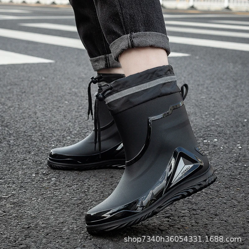 Wholesale Adult PVC Gumboots Wellington Short Car Wash Rain Boots