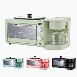 New listing 12L Maker Breakfast 3 In 1 Coffee Machine Breakfast Machine Oven With Coffee Maker