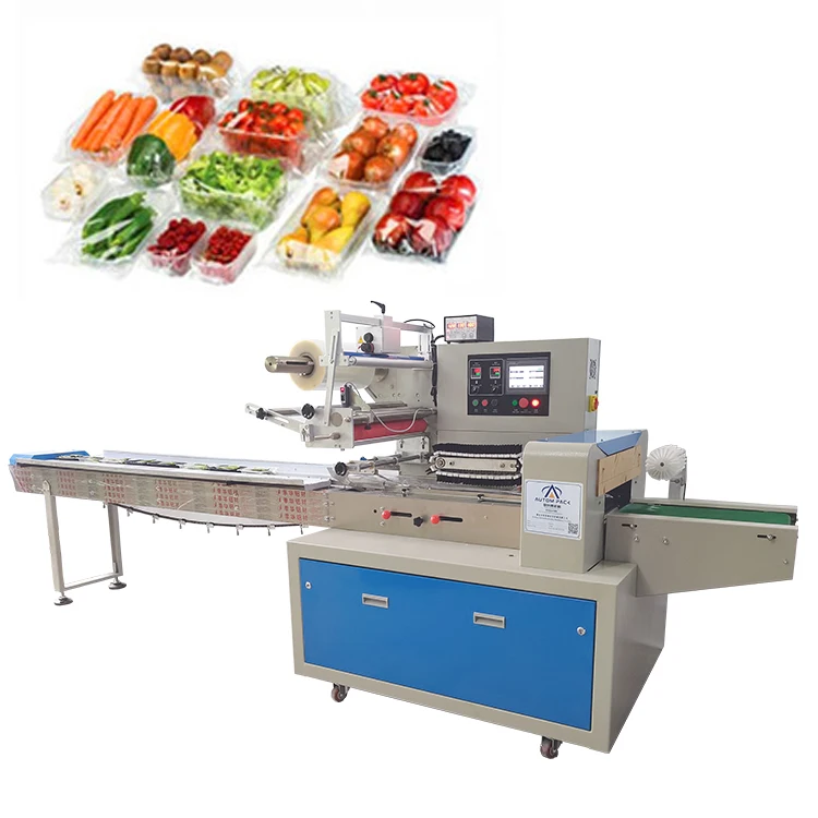 Automatic Sandwich Biscuits food cup cake muffin Tiramisu Macaron Cookies Puffs Chocolate Pillow Packaging machine