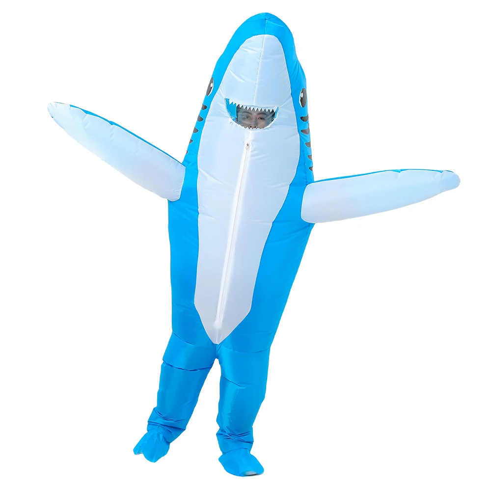 Adult Inflatable Shark Blow-up Halloween Carnival Party Costume