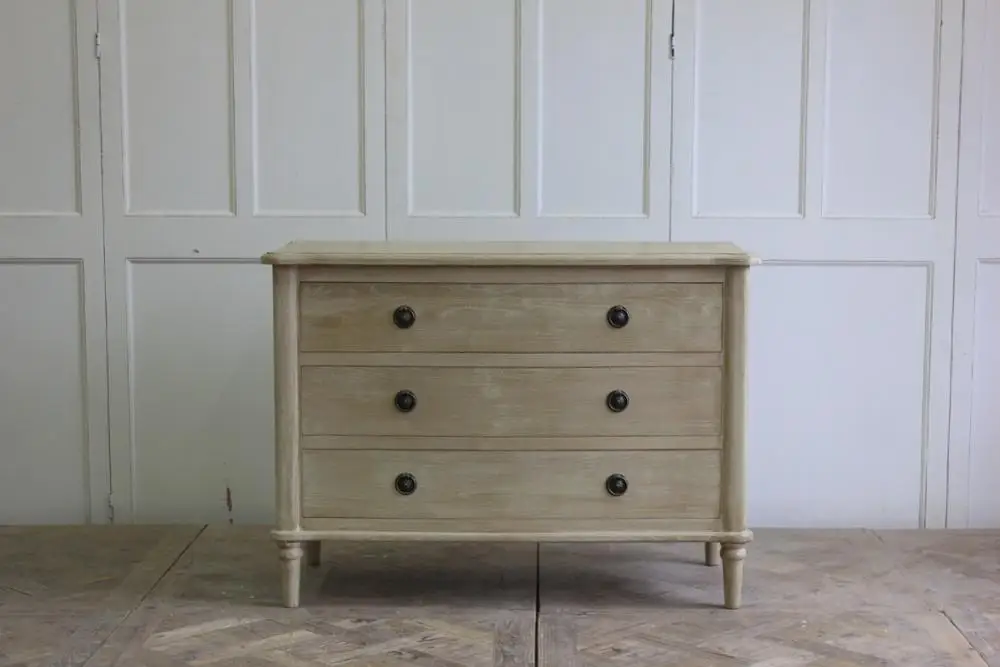 french style solid wood chest of drawer for bedroom design