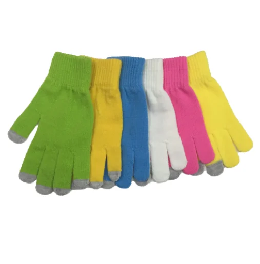 Full Fingers Cotton Knitted Touch Screen Glove