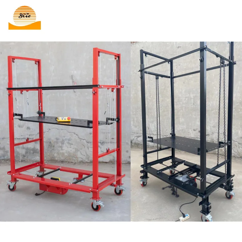 electric lifti automatic electric lifting scaffolding mobile Wire rope/Chain multiple models folding scaffolding load 500 kg