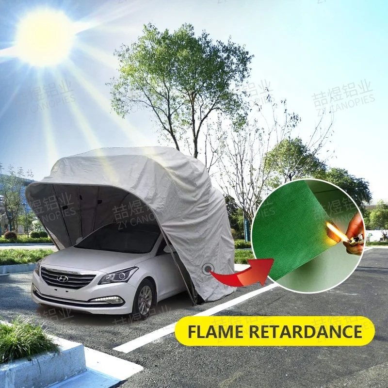 Dust-proof Potable Folding Garage Carport Tents Lockable Galvanized Steel Car Shelther Thick Oxford fabric Carport Tent