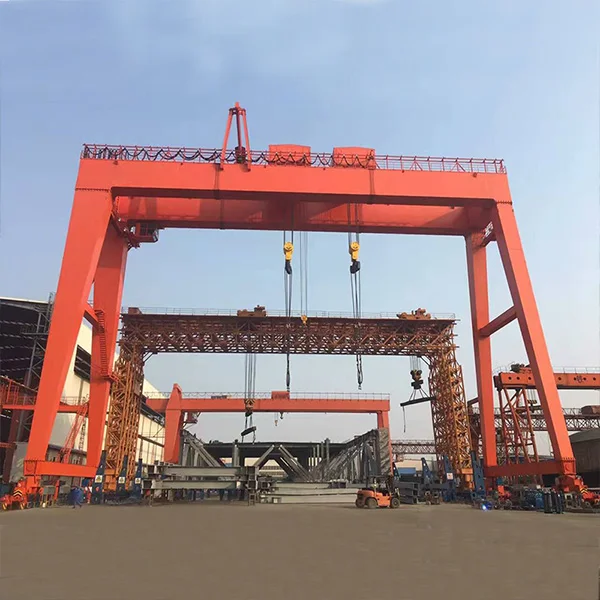 Aluminum double girder garage gantry crane 20 ton 30 t 45 ton with electric trolley