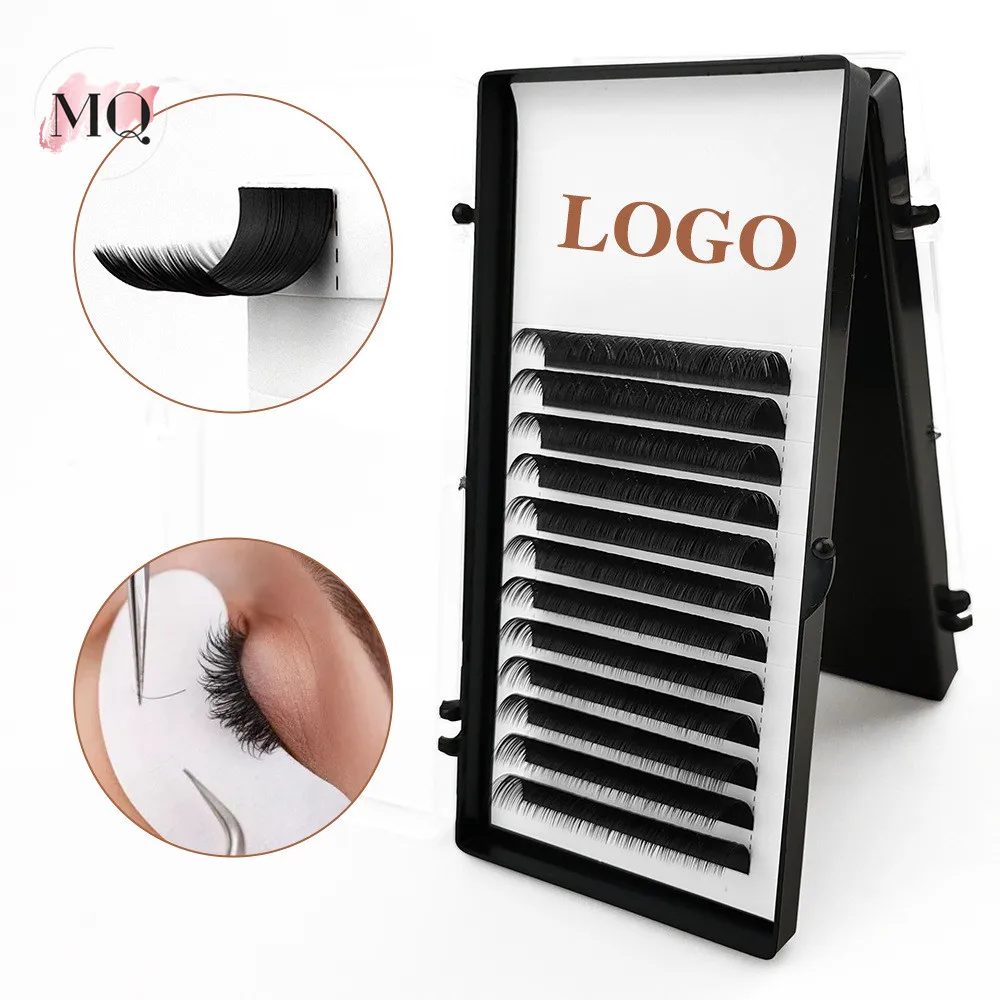 Wholesale Custom eyelash extensions mink fur individual lashes extension custom private label eyelashes