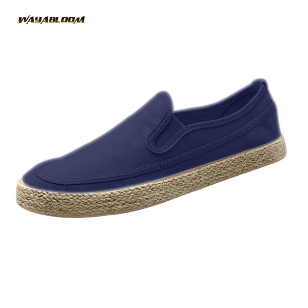 Fashion Big Size Low Top Men Casual Daily Wear Shoes Blank Slip On Canvas Shoes