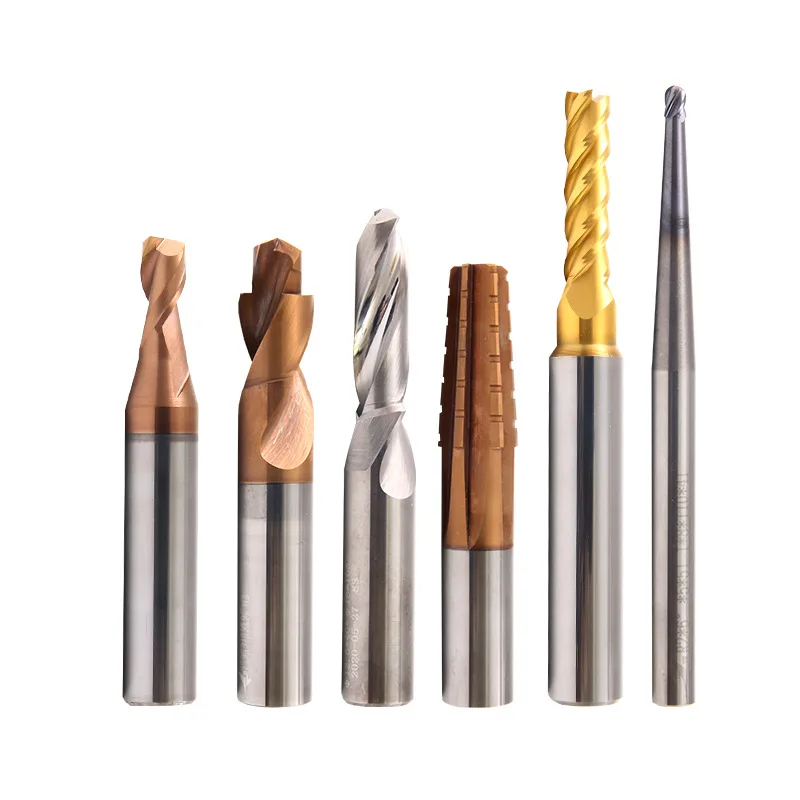 Factory Direct Solid Carbide 4 Flute  Cnc Cut Bit Dlc Fresas Para Router Inner Corner Radius End Mill For Aluminum