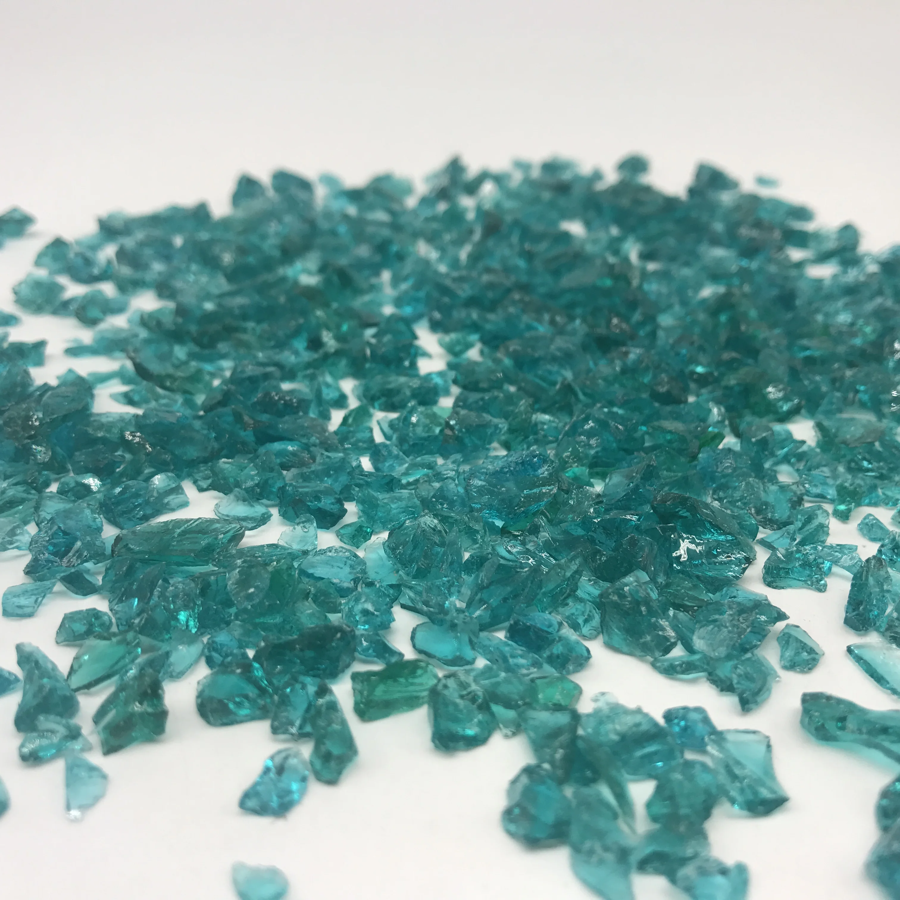 9-12mm turquoise crushed glass for terrazzo